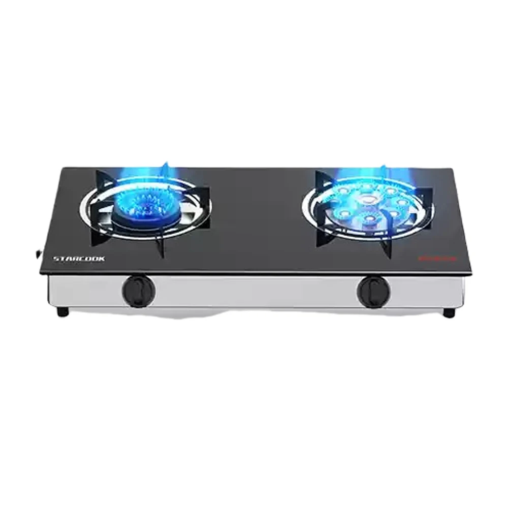 Household Doube Cooktop Desktop Gas Stove Natural Liquefied Double-Hole Fierce Fire Kitchen Cooker Tool 1