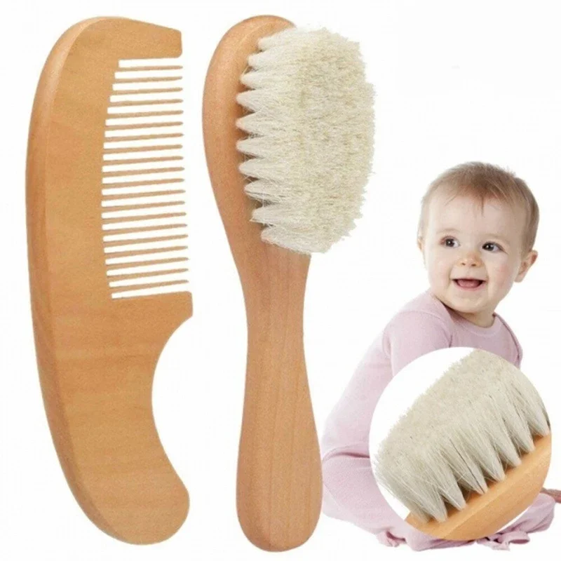 Newborn Wooden Brush Comb 2 Newborn Wooden Brush Comb 1