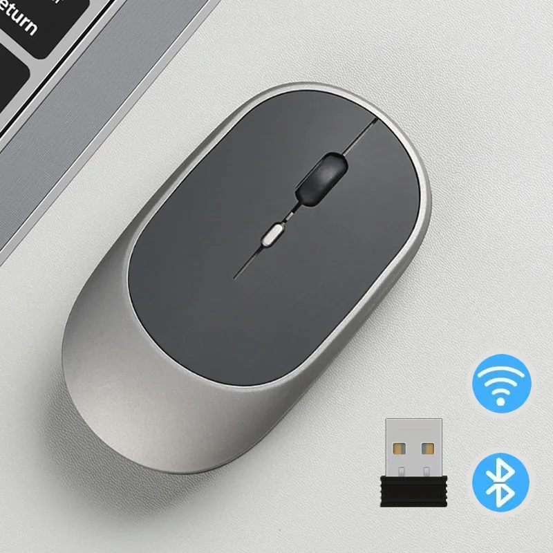 Wireless Mouse Rechargeable Mouse Gamer Dual Modes Bluetooth-compatible 2.4G USB Mute Mice For Laptop Pad Tablet Macbook Mause 1
